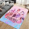 Pop Music Area Rug, Taylor Swift Eras Tour Pink Holographic Collage Print, Music Fan Room Decor, Non-Slip Mat