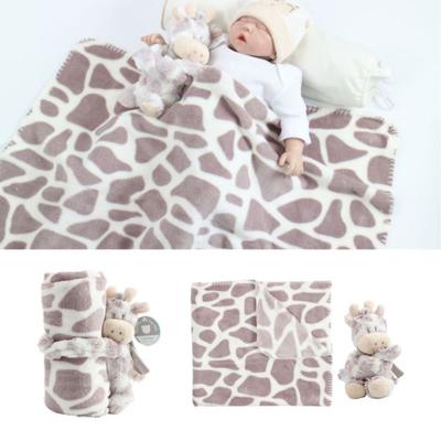 2 Stück/Set Stofftier Plüsch Babydecke 75*100cm Babygeschenk Neugeborenes Baby Schlafdecke Hasen-Design Flanell