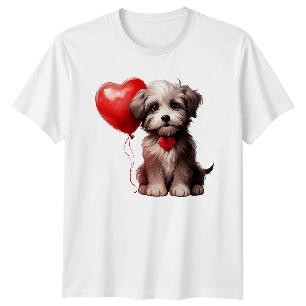 Puppy Dog Heart Balloon Dogs Animals Unisexs TShirt Unisexs Tee Graphic Love S