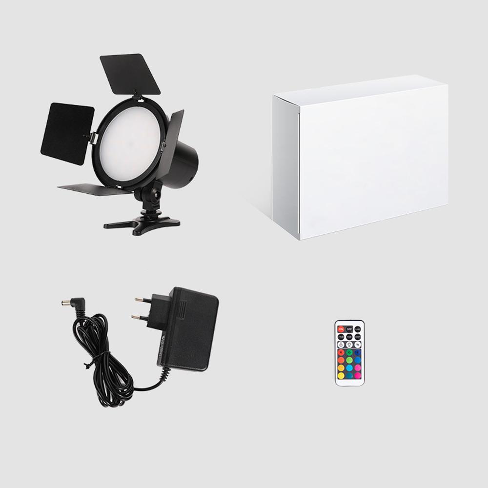 10W RGB Photography Light Bi-color LED Light 128pcs LED Beads 3200K-5600K Dimmable 5 Scene Effects