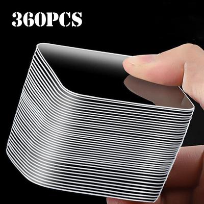 180/360pcs Transparent Wall Stickers Double Sided Tape Adhesive Non-markin Tape Waterproof Nano Clear Face Tape Home Supply