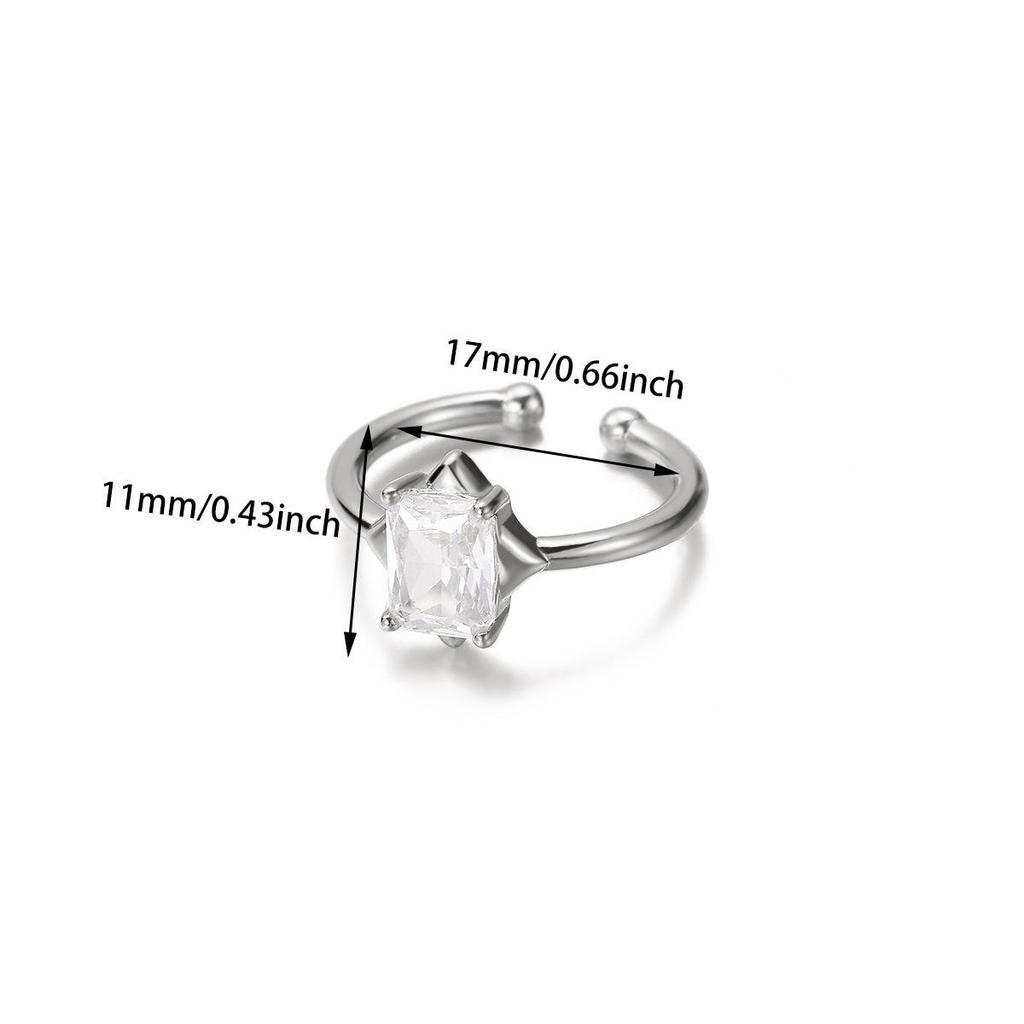 Trendy Zircon-Studded European and American Fashion Ring for Daily Wear