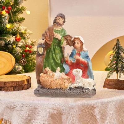 Christmas Nativity Scene Figurine Collection Holy Family Crafting DIY Figure Decor Birth of Jesus