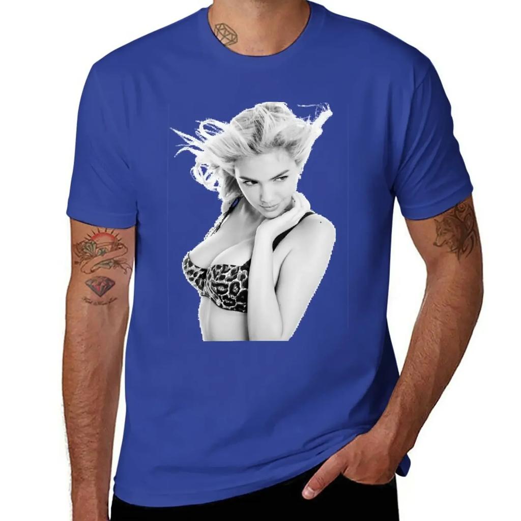 KATE B&W T-Shirt Plain Customizeds Mens Graphic T-shirts Hip Hop