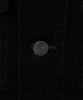 Noirer Velvet Texture Denim Trucker Jacket (Black)