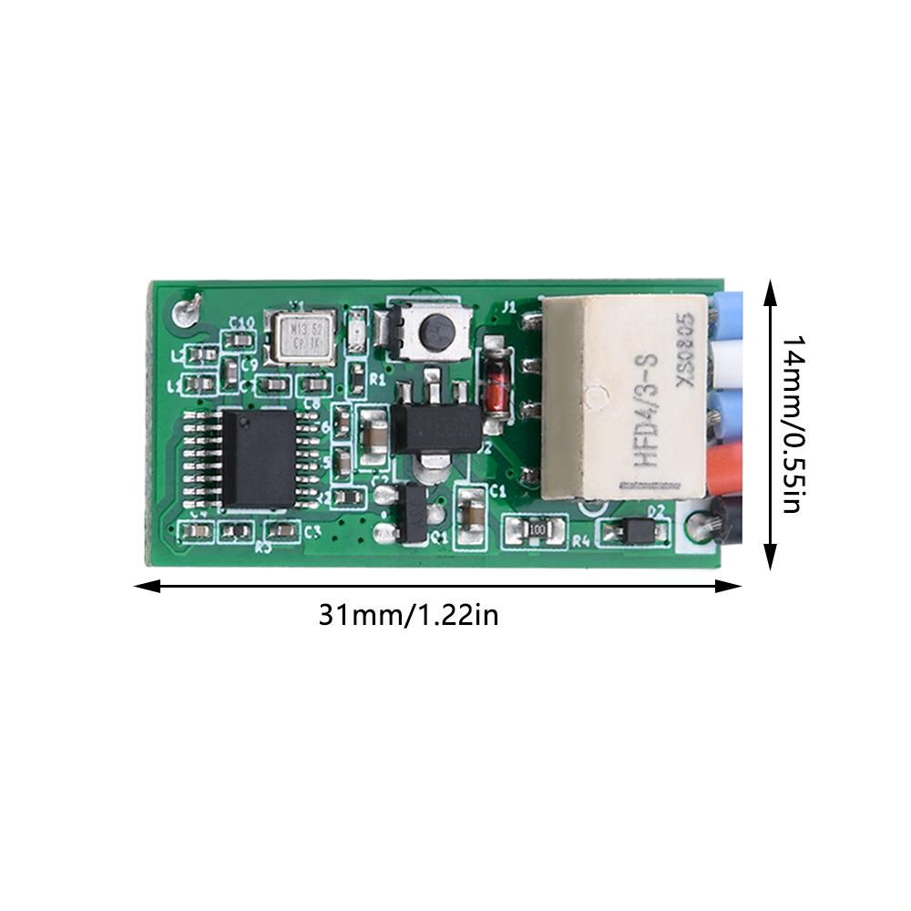 DC3V-18V Mini Wireless Remote Control Switch 433MHz LED Light Remote Switch Micro On/Off Relay Module for Light DIY Curtain