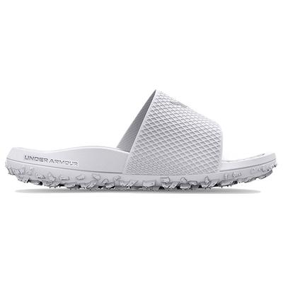 UA Project Rock Brahma Bull Slides White 3025237-101
