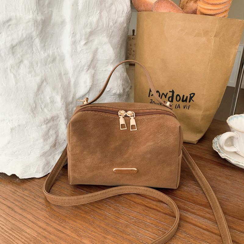 Women's Retro Box Square Handbag New Style Small Top-handle Bag Crossbody Phe Bags for Daily Use Commuting