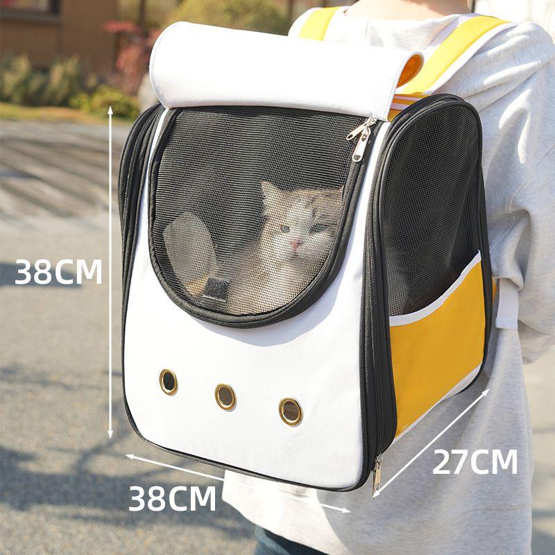 

Cat Bag Portable Extra Large Size Summer Breathable Lightweight Backpack Dog Outing Backpack Pet Supplies Increase out cat bag-shoulder style