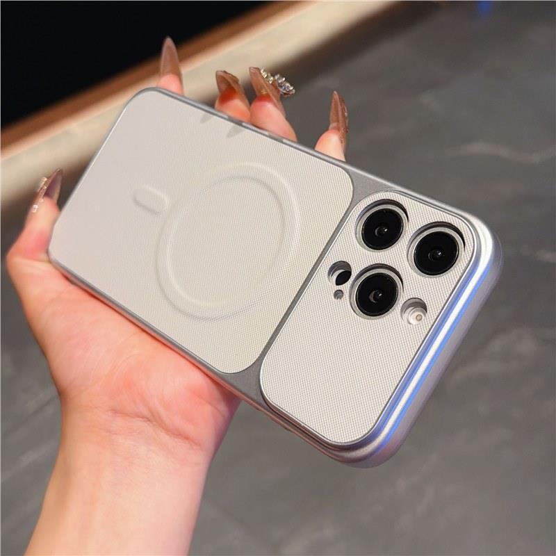 Premium Leder Magnetische iPhone 17 Hülle, Sturzsicher mit großem Fenster für 16 Pro Max