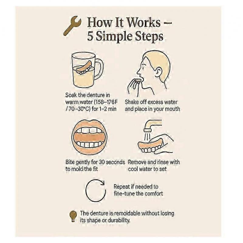 Glidewellpd - Premium Silicone Denture, Smileasego Premium Dentures Full Mouth