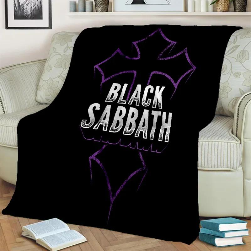 3D BLACK SABBATH Heavy Metal Rock Blanket,Soft Throw Blanket for Home Bedroom Bed Sofa Picnic Travel Office Cover Blanket Kids