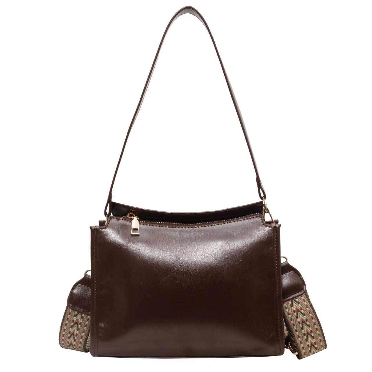 

Бостонские женские сумки в тренде с рисунком ниши личи через плечо сумка-мессенджер подмышечная сумка темно-коричневого