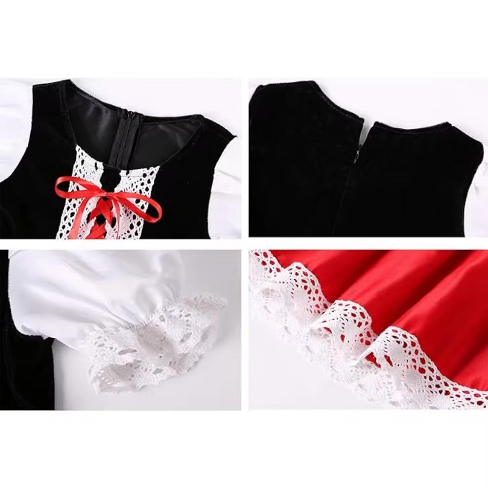 Girl's Fairy Tale Halloween Little Red Riding Hood Performance Costume Christmas Children's Performance Makeup Ball Costume