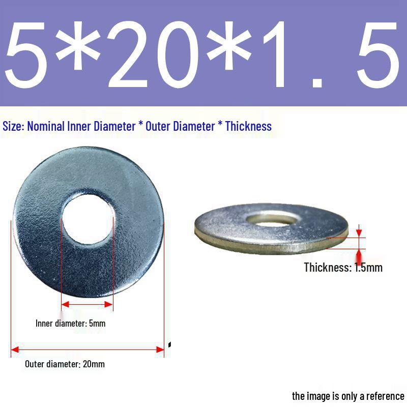 Galvanized Flat Metal Washer Spacer M3-M60