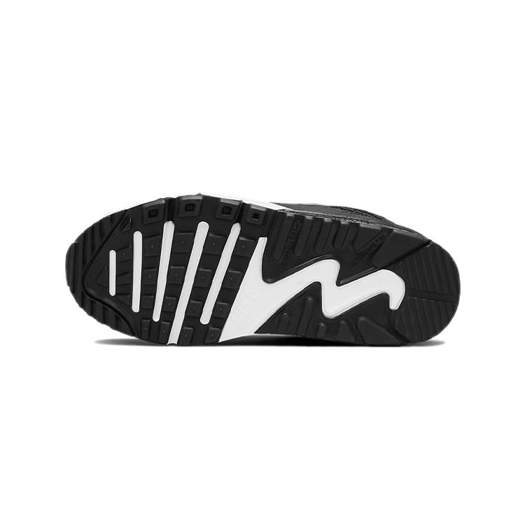 Nike Air Max 90 Toggle Leather Cushioning Abrasion Resistant Rebound Low top Running Shoes Black White CV0064-002