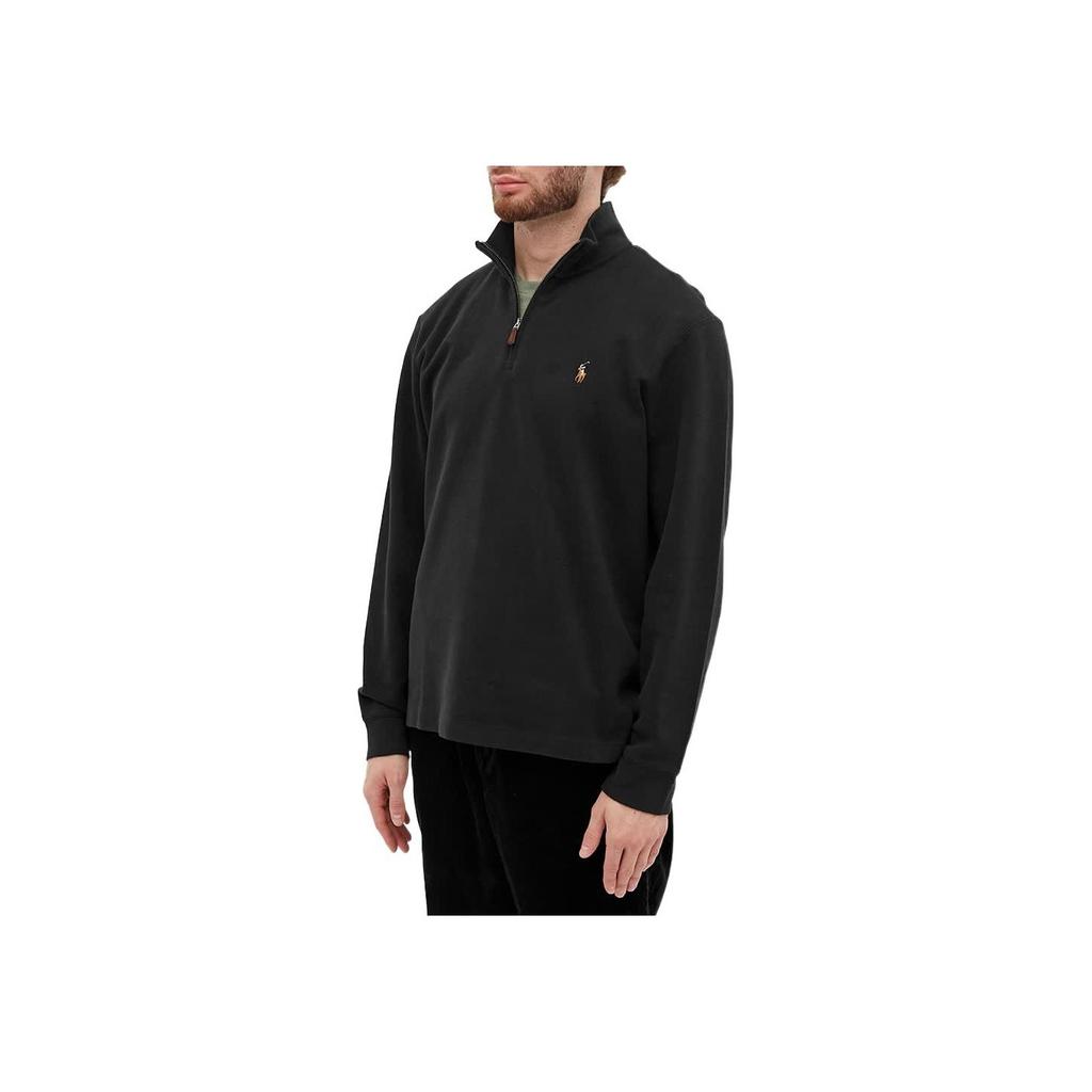 Polo Ralph Lauren FW22 Embroidered Patch Design Stand Collar Jacket Men Jacket Black 710671929-001