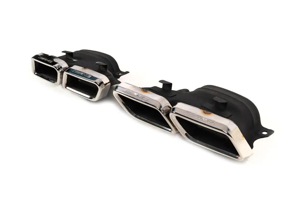 Rear Diffuser with Silver Tips (GLE63 Design) for Mercedes GLE Coupe C292 2015-2019