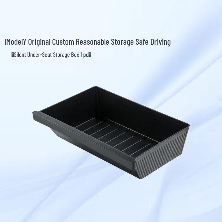Tesla Model Y Under-Seat Storage Box Organizer for Rear Seat Accessories