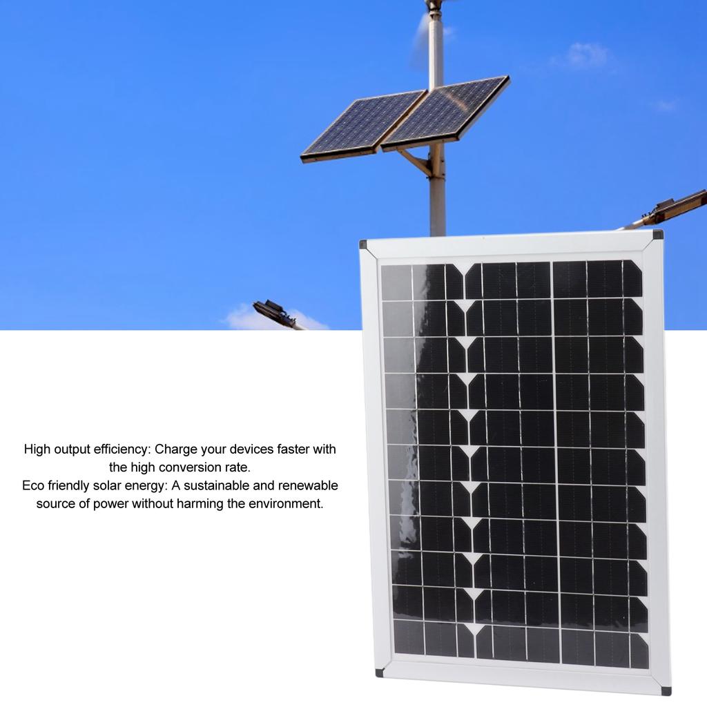 100W Solar Panel Kit Monocrystalline Solar Module with Waterproof 20A 12V 24V Controller for Car Camping