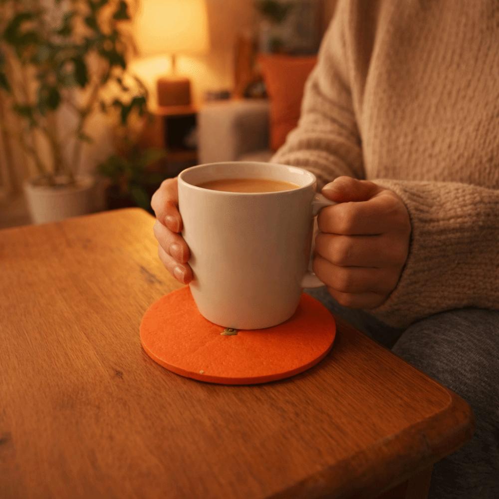 2PCS Simulated Fruit Coffee Tea Coasters Acrylic Heat Insulation Pad Pot Holder Tabletop Decor