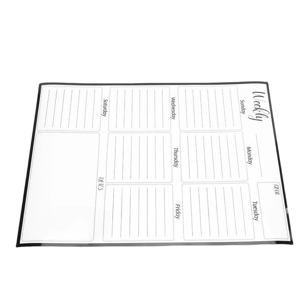 Magnet Weekly Planner Dry Erase Whiteboard Vertical To Do List Sheet for Home Office Classroom Stainless Steel Fridge