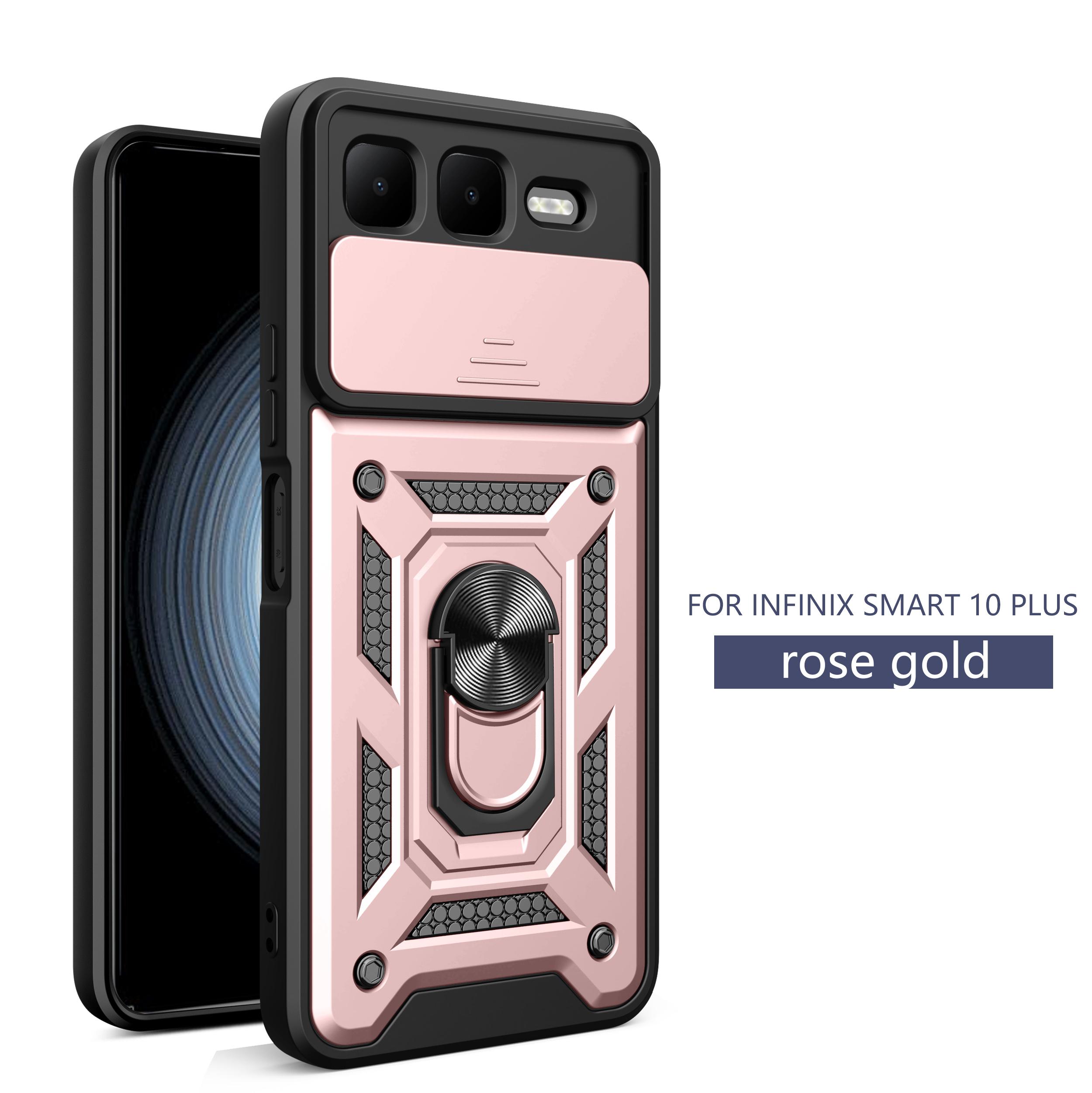

Чехол для Infinix Smart 10 Plus Чехол-подставка с магнитным кольцом Бронированный чехол для телефона Защитная задняя крышка со шторкой для камеры Infinix Smart 10 Plus