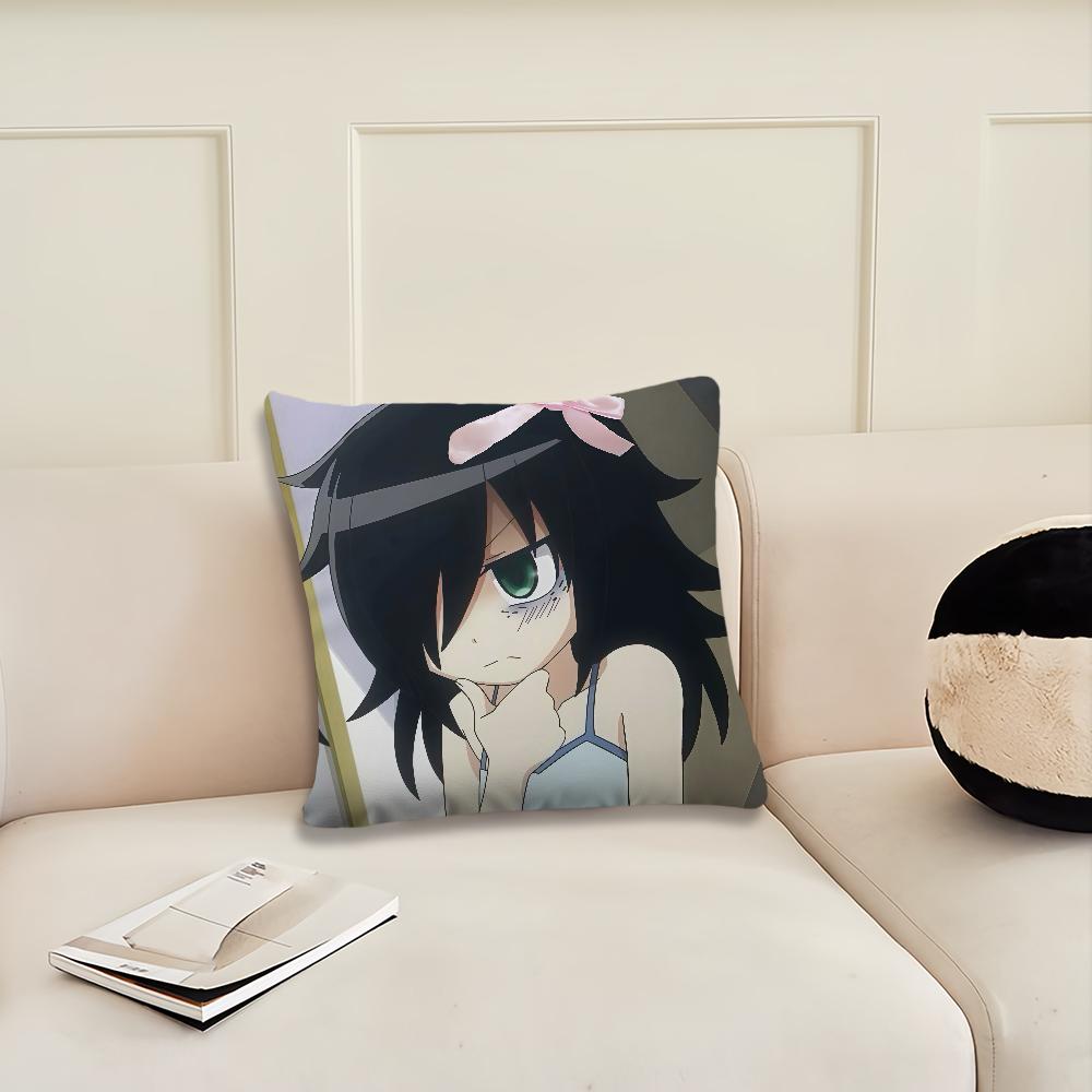 C-character Tomoko Kuroki Game Cushion Cover Pillow Cover Decoration Room Home Sofa Living Office Car Nordic Simplicity