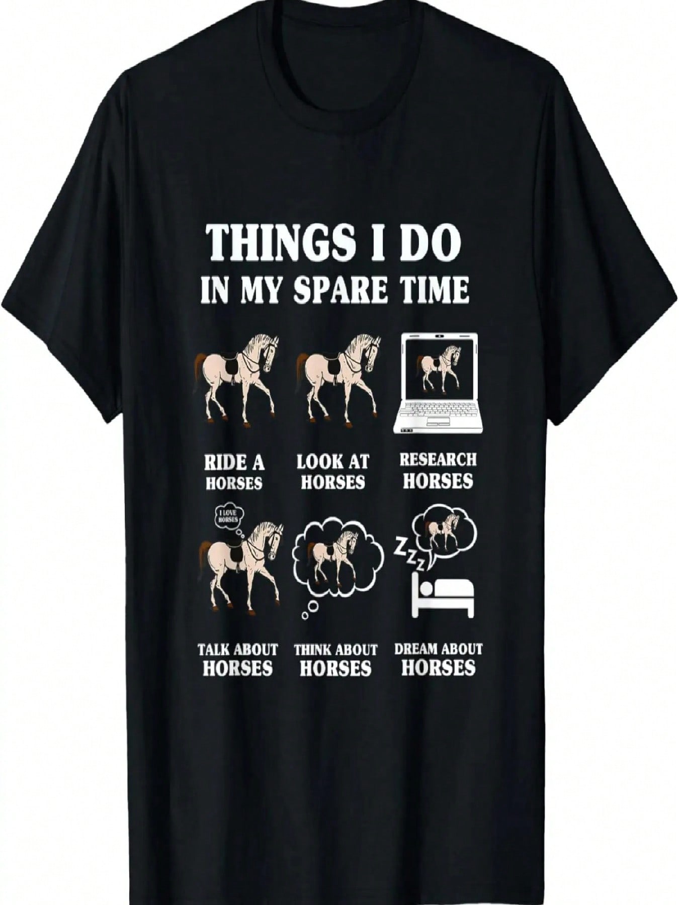 6 Things I Do In My Spare Time, Horse Gifts T-Shirt S разноцветный
