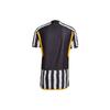 adidas Juventus 23/24 Home Jersey Letter Print Striped Patchwork Sports Short Sleeve For Men Black HR8248