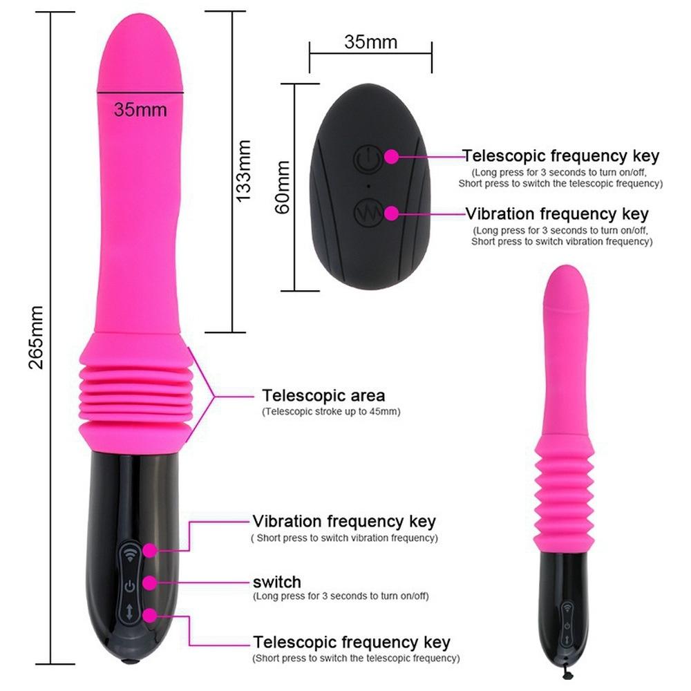Rotating Dildo Vibrator Sex Machine Retractable Dildo Vibrator Vaginal Clitoris Stimulator Remote Control Orgasm Masturbation