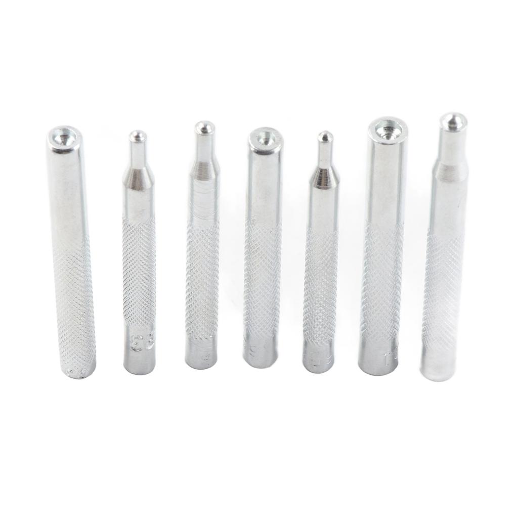 11pcs Set Leather Craft Snap Fastener Setter Rivet Setting Punch Die Tools with Hole Punches