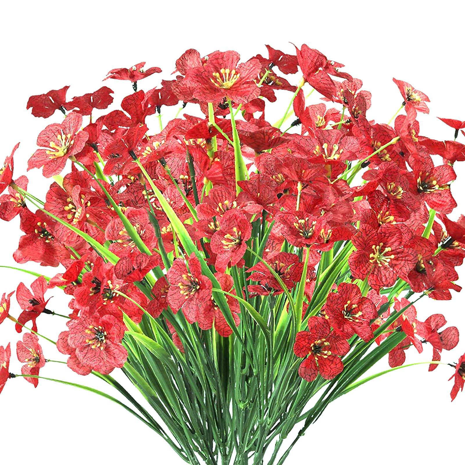 

6шт искусственные шелковые цветы для украшения домашнего кухонного свадебного стола One Size