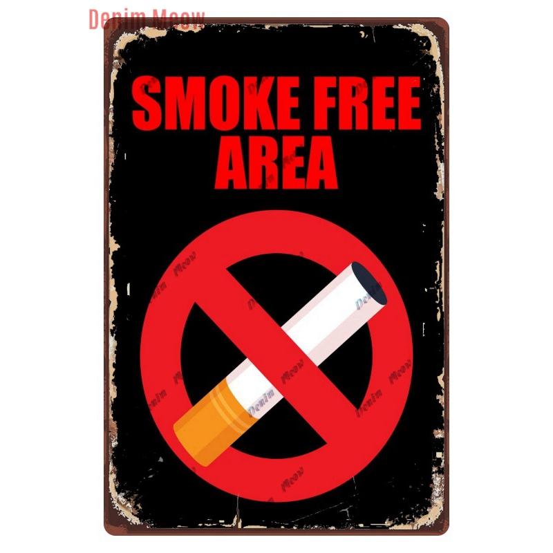 Vintage No Smoking Metal Plaque Free Wifi Tin Sign Public Bar Smoking Area Outdoor Decor Wall Decor WY