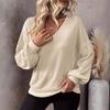 Fall Winter V Neck Knit T-Shirt Top, Casual Elegant Comfortable Knitwear for Women, European American Crossbody Fashion Top