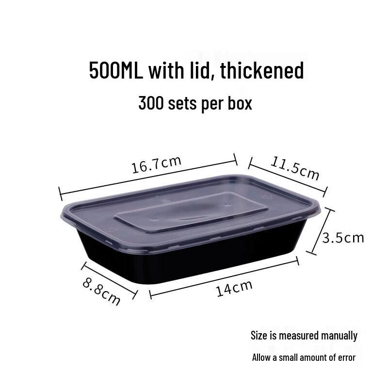 Disposable Thickened Plastic Rectangular Lunch Box