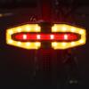 Rear Bicycle Light Solar Powered USB Charging Bike Tail Light with Remote Control for Night Riding Black