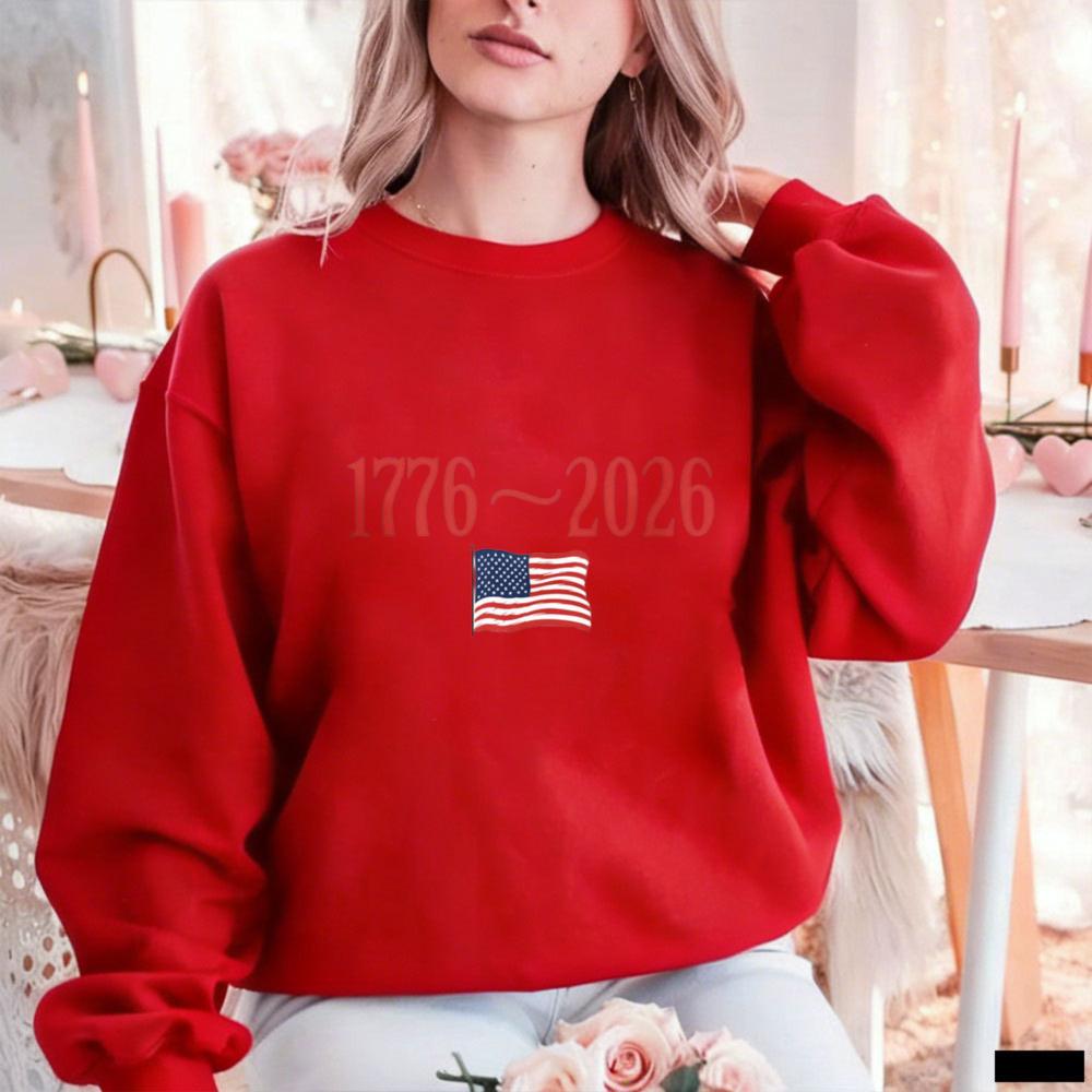 1776-2026 United States Happy Independence Day Sweatshirt of Freedom Patriotic Anniversary Gift Keep Warm Matching Hoodies Tops