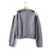 Womens Fashion VersatileWomens Versatile Preppy Style Knit Cardigan