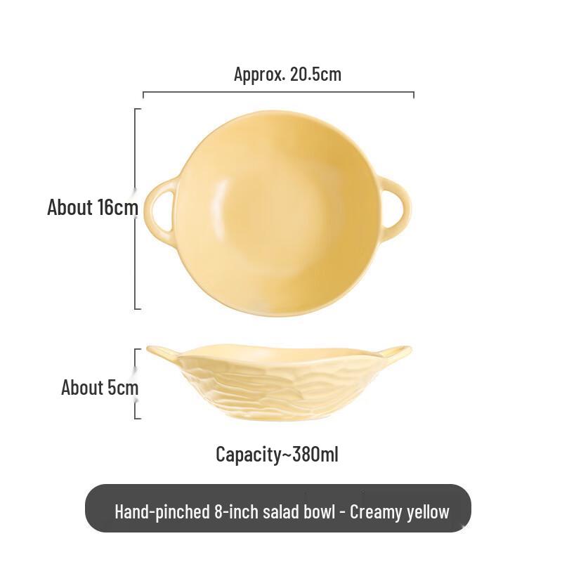 ZISIZ Japanese Style Ceramic Salad & Noodle Bowl Set