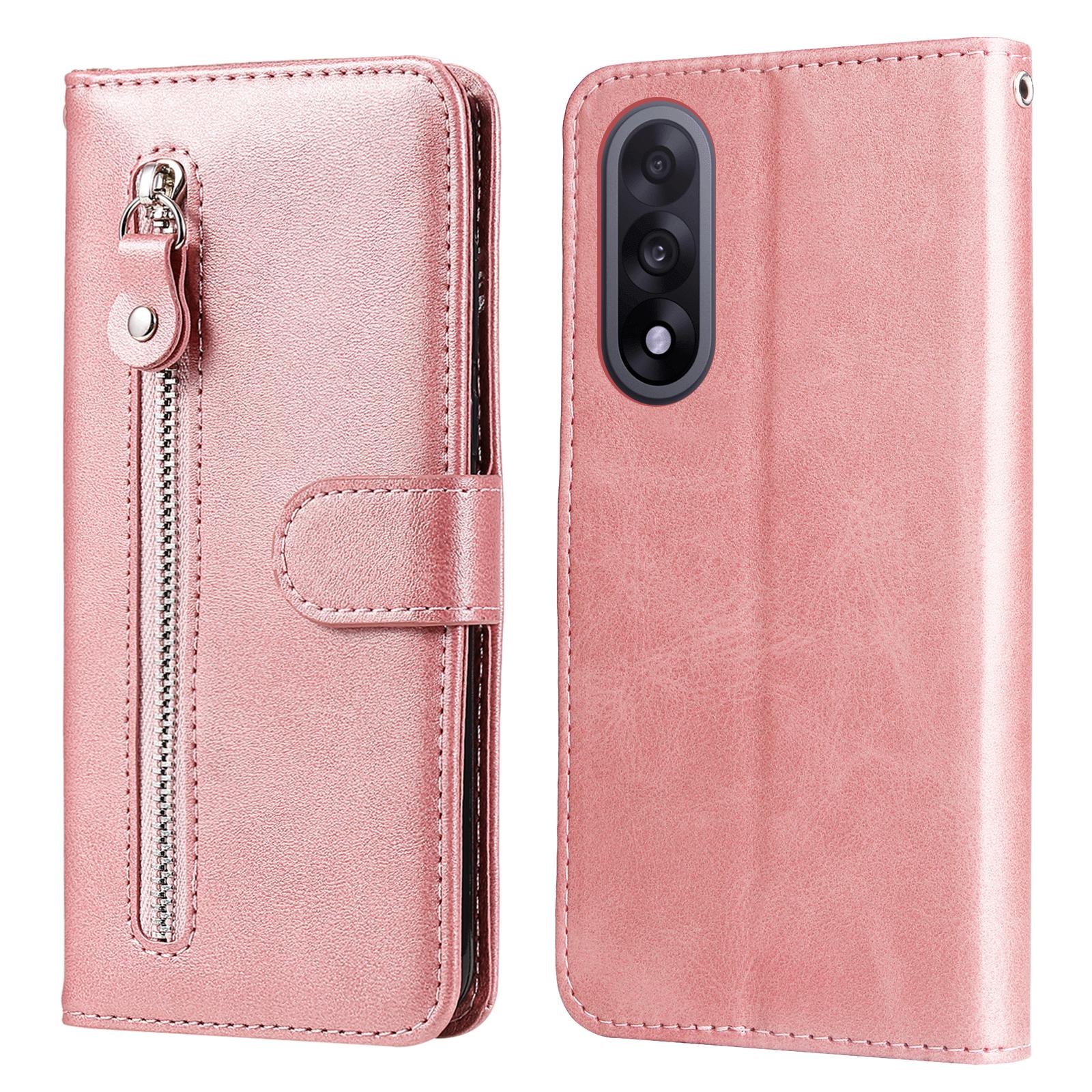 

Для OnePlus Ace 5 Ultra 5G/OnePlus Nord 5 5G Чехлы из ПУ кожи с карманом на молнии Кошелек Чехол для телефона Подставка Pink