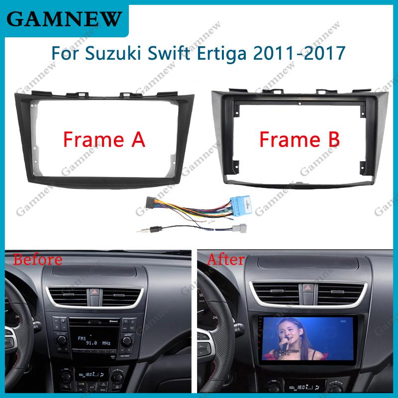 9 Inch Car Frame Fascia Adapter Decoder Android Radio Dash Fitting Panel Kit For Suzuki Swift Ertiga 2011-2017