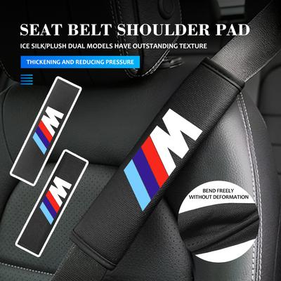 Adjustable Plush Pad Car Seat Safety Belt Cover Shoulder Protect For 1 3 5 7 Series M F01 F20 F10 F13 E52 E53 E60 E93