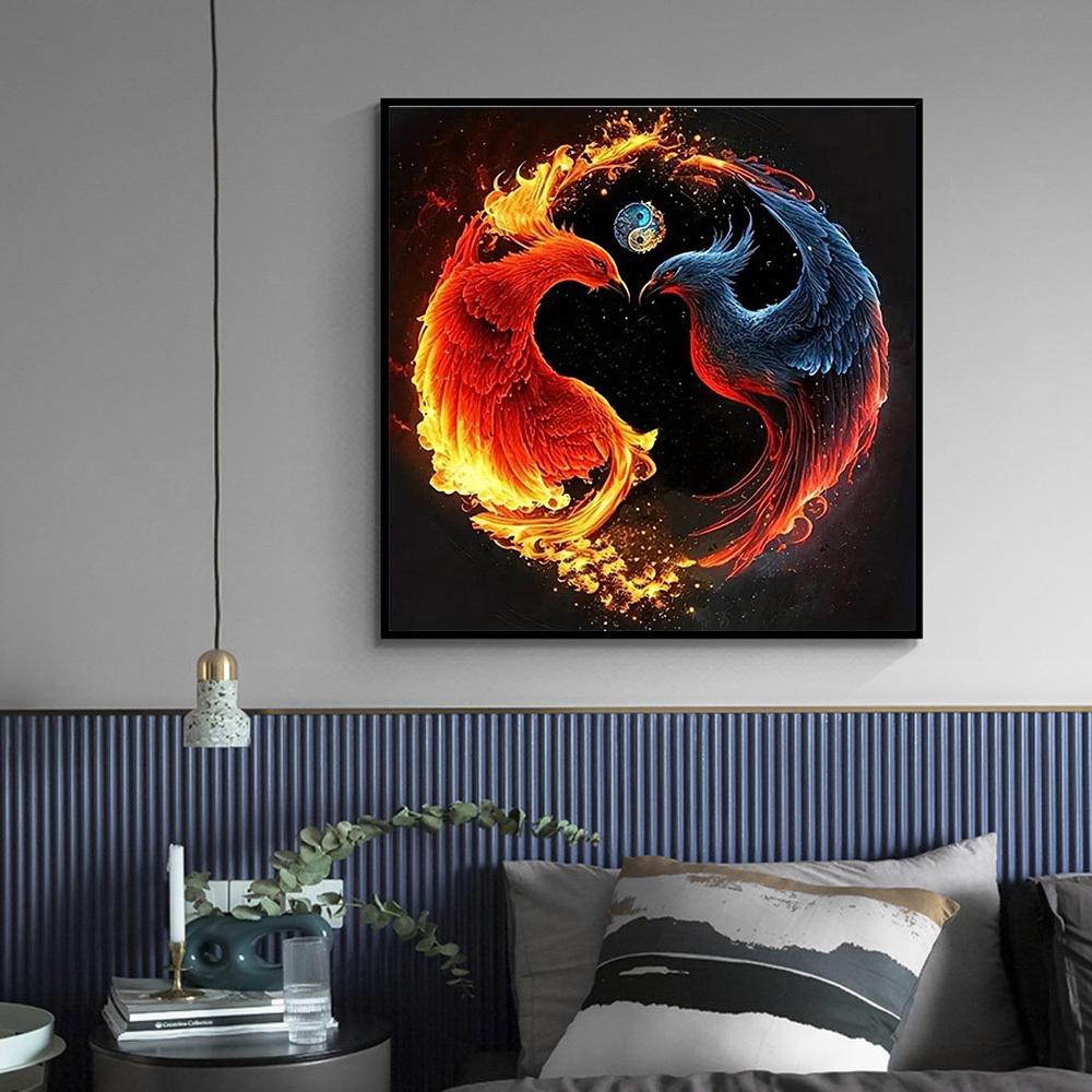 Full Square Round 5d Diy Diamond Painting Tiger Horse Embroidery Mosaic Tai Chi Animal Handmade Home Decor