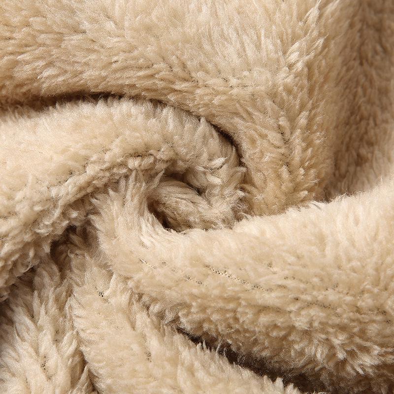 Men's Youth Winter Lambskin Sweatpants: Trendy Loose-Fit, Plus Velvet Thickened, Cuffed Casual Sports Pants