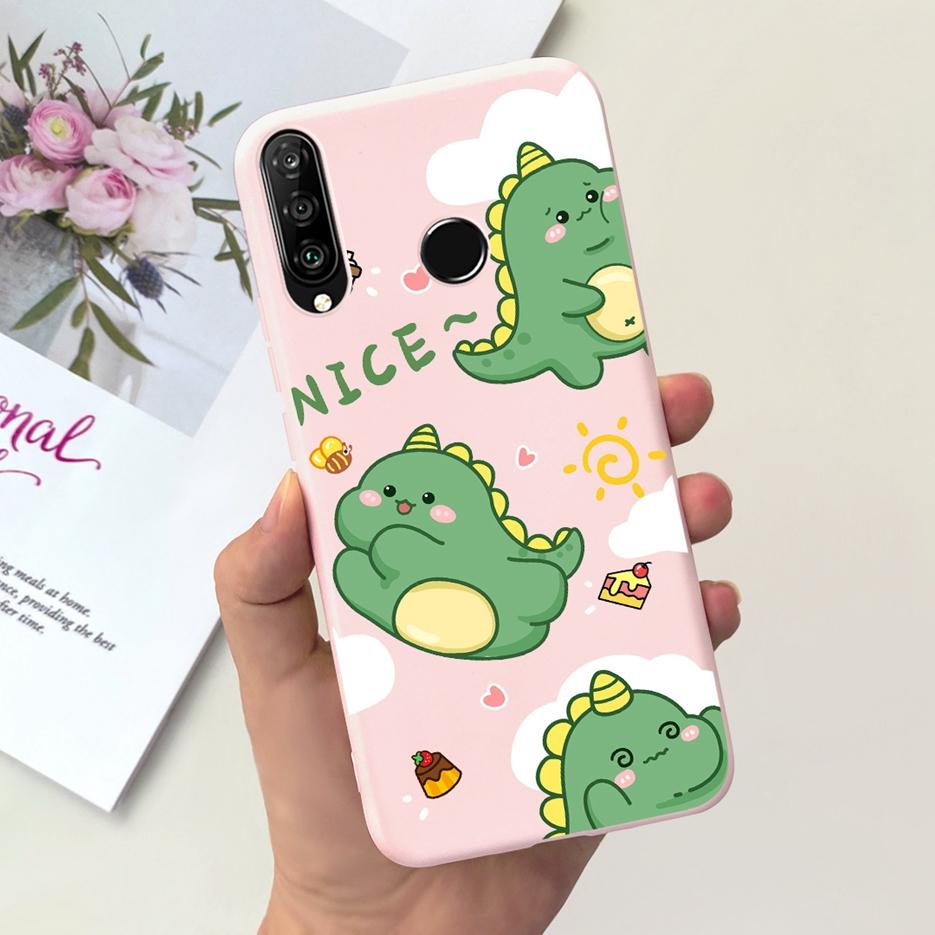 For Huawei P30 Lite Case Cute Dinosaur Cartoon Cover Soft TPU Phone Case For Huawei P30 Pro P 30 Lite P30Lite Shell Fundas Coque