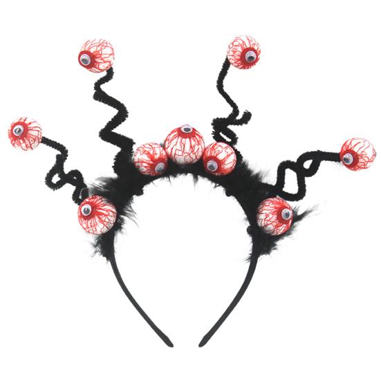 

2 шт., повязка на голову на Хэллоуин, жуткий зомби-призрак, дизайн глазного яблока, создающая атмосферу ужаса, эластичная повязка на голову