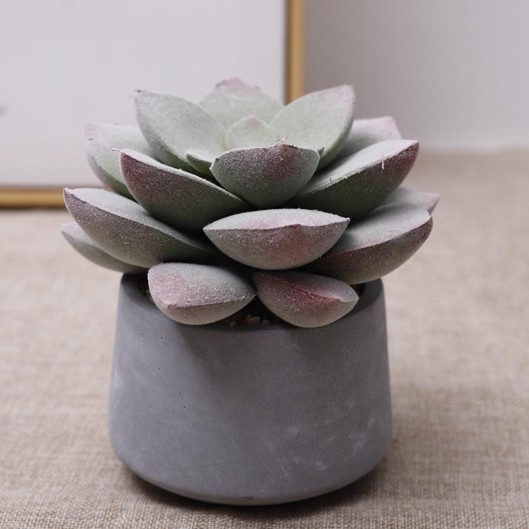 Simulated Cactus Fleshy Potted Office Decoration Fake Cactus Cement Retro Small Bonsai