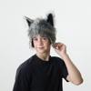 Hairy Werewolf Paw Mitten Fluffy Texture Wolf Hat with Ears Wolf Paw Cosplay Set  Carnival Party
