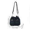Women'S Splicing Multi-Pocket Shoulder Bag Drawstring Niche Design Trendy Shoulder Messenger Bag